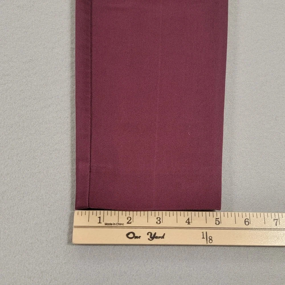 LOFT Curvy Skinny Dress Pants Burgundy Mid Rise Ankle Career Stretch Women's 0